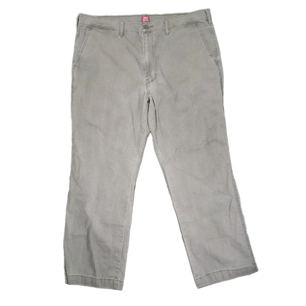 Levis XX Chino Relaxed Straight Pants Mens 40x30 (40x29) Gray Khaki Stretch Dad